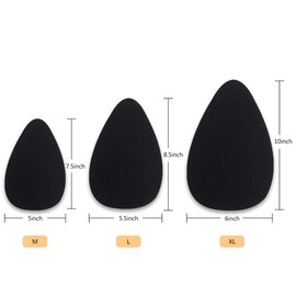 2 pares de sujetadores invisibles con cinta adhesiva para levantamiento de senos para pecho grande A-E Cup, Negro -, L