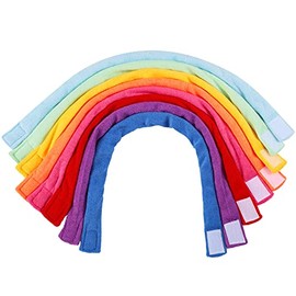 Hicarer 8 Collares Masticables para Niños y Niñas Tela de Felpa Francesa Suave y Absorbente Collares Masticables Sensoriales para Dentición Alternativa a Masticar la Ropa