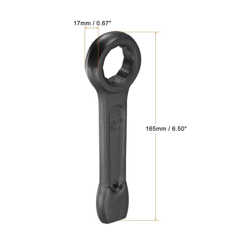 TOCHUN Metric 27mm Slogging Ring Box End Striking Wrenches, High
