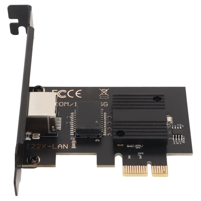 PCIe Network Card 10/100/1000/2500Mbps Gold Plated Pin Aluminium Alloy Gigabit