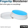 Nadex 12 Pack Fingertip Moistener Pads, Blue - Non-Slip Counting