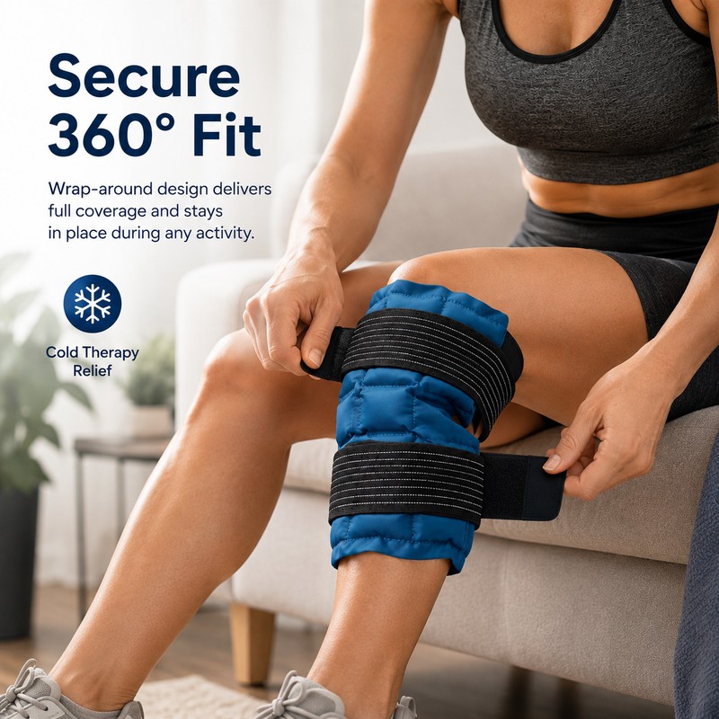 Reusable Knee Ice Pack Wrap for Hot & Cold Therapy