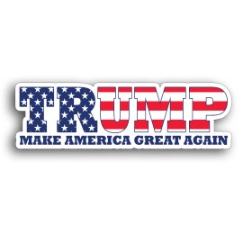 Real Sticky Trump Sticker Make America Great Again MINI Decal Phone Tablet Helmet Hard Hat