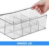 DearCal Tea Storage Boxes- Plastic Transparent Tea box with 8