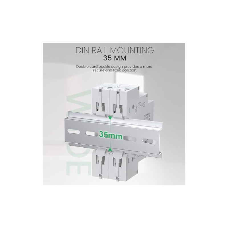 Garosa DIN Rail Voltmeter 3 Digits DC 11V to 310V