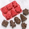 3D Christmas Silicone Molds, Large Size Xmas Baking Mold with