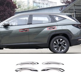 PIUGILH Fit for Hyundai Tucson L NX4 2021 2022 2023 Door Handle Cover, Exterior Door Handle Protector Trim Frame Cover (Silver)