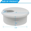 Litoexpe 2 Pcs White Desk Cord Grommets 1-3/4 Inch, Plastic