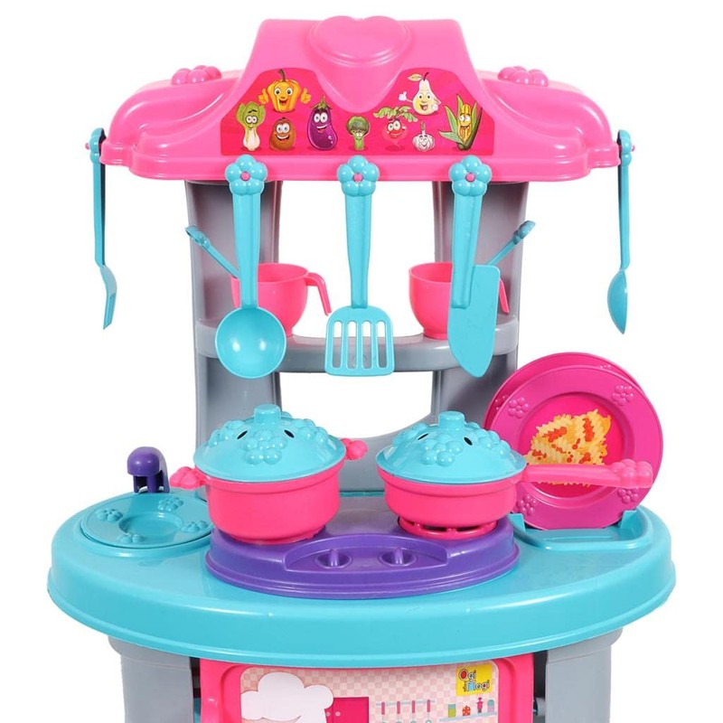 Ogi Mogi Kitchen Play Set for Kids, 26 Pieces Kitchen