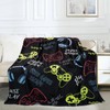 uimchwp Gaming Blanket for Boys/Men, Black Gamer Blanket, Men/Teen Boys/Women/Girls