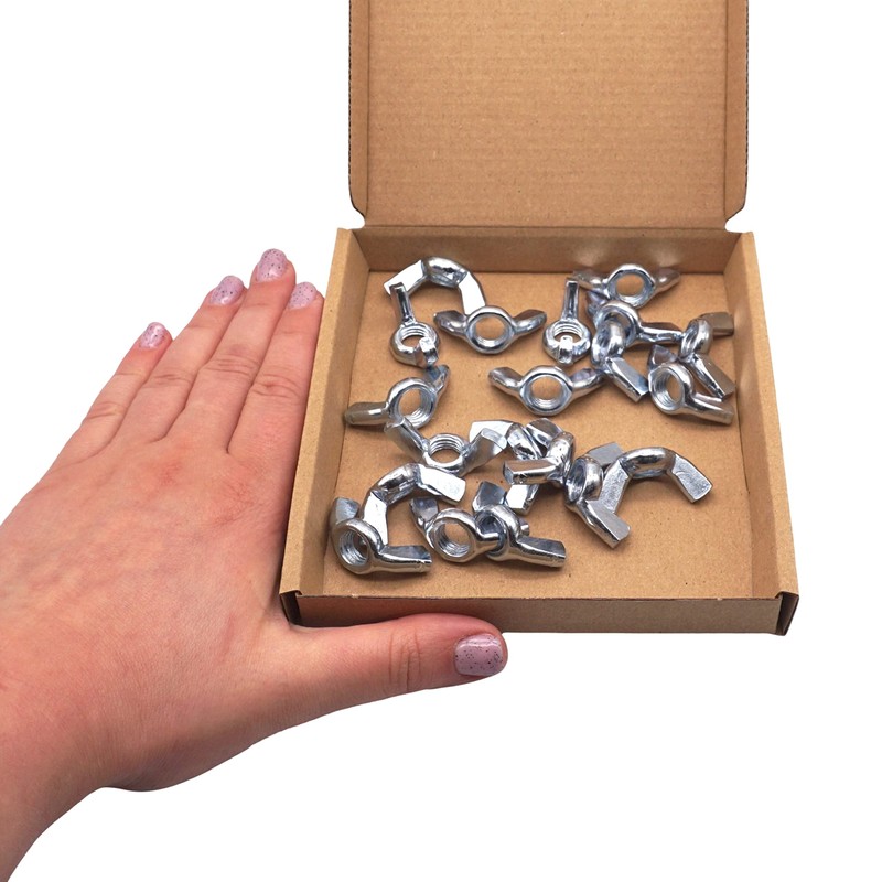 SKIR'CO Pack of 20 Wing Nuts M10, Galvanised Wing Nuts,