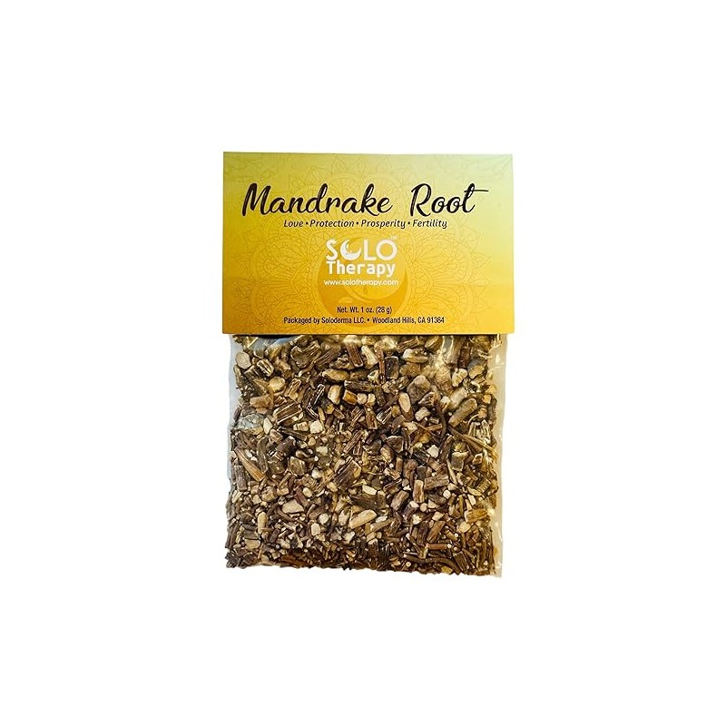 Mandrake Dried Cut Root, 28 grams, Love, Protection, Fertility Rituals
