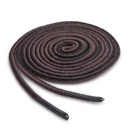 OrthoStep Thin Round Athletic Nylon Black - Brown Combo 54 inch Shoelaces - Fused Tips - Work Boot Laces 2 Pair Pack