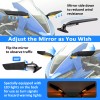 XM Adjust Wind Wing Rearview Stealth Mirrors LED Light For