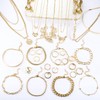 Kakonia 29Pcs Gold Jewelry Sets Rings Bracelets for Women Pure