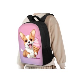 Ystardream Pink Corgi Backpack for School Girls Bookbag With Lunch Box Middle School Backpack for Teens Children Elementary Middle School Student,Waterproof Bookbags School Bag Set of 4