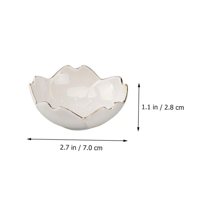 GRIRIW Cherry Blossom Petal Plate 6pc Set of Ceramic Sauce