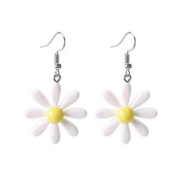 Girls' Daisy Earrings, Daisy Earrings, Hanging Flower Earrings, Flower Earrings, Ladies, Flower Earrings, Earrings for Summer Parties and Everyday Use, Acrylic