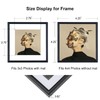 Fkvat 4x4 Picture Frame Set of 4, Matted Black Simple