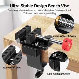 ArtyMaster Mini Drill Press Vise-Mini Home Table Vise for Sanding or Gluing, Mini Vice Clamp, Clamp-On Vise, Small Vise for Drilling, Sawing, Repair, cutting conduit, Jewelry Vise for Jewelry Making