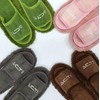 Microfiber Indoor Mop Slippers with Detachable Cleaning Pads ACTE Cleaning Slippers Full Set (Brown) 5ea