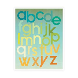 Children Inspire Design Alphabet 12x18 Inch Print, Citrus Decor, Gender Neutral Alphabet, ABC for Kids, Kids Alphabet, Nursery Decor, Playroom Decor, Classroom Alphabet