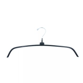SSWBasics Rubberized Hangers - Black Metal - 16 inch - Case of 20