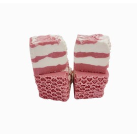 Sixbright, HANDMADE SOAP BAR with ORGANIC SHEA+COCOA BUTTER, OLIVE+COCONUT+CASTOR OIL & ESSENTIAL OILS- For MEN & WOMEN-ALL SKIN TYPES-4 oz.(PACK of 1) (PINK+WHITE, GRAPEFRUIT+EUCALYPTUS)