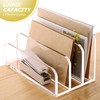 SANRUI Acrylic Mail File Organizer Sorters for Desk, 3 Upright