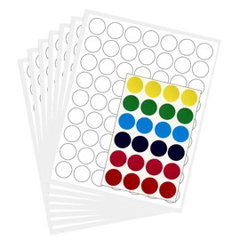 Removable Labels Sticker Sheets for Inkjet/Laser Printers, White Matte Stickers Printing Labels 1 inch with Template Included, 25 Printable Paper Sheets + Bonus Multicolor Labels - 1623 Pack