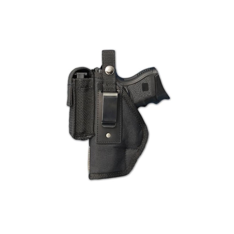 Barsony Gun OWB Belt Holster with Magazine Pouch for Springfield