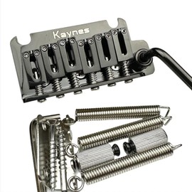 KAYNES - Puente de trémolo para guitarra eléctrica de 2 puntos con bloque de latón compatible con suhr y Fender Strat Style KY06 (bloque de latón, negro)