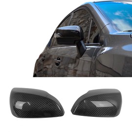 IKON MOTORSPORTS, Mirror Covers Compatible With 2015-2021 Subaru WRX & WRX STI, Real Carbon Fiber Unpainted Left Right Rear View Side Mirror Cover Cap Overlay Trim 2PCS 1Pair
