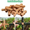 iMopo 12 Pack Drip Irrigation Fittings Cross Connectors, 1/2 Inch