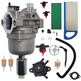 YJGZSVK Carburetor 18.5HP For Briggs Stratton LT1000 LT2000 DYT4000 Z225 Huskee LT4200 Riding Mower 42" Deck DLS3500 794572 791858 792358 14HP 17.5HP Air Pre Filter Fuel Shut Cut Off Valve Fuel Pump