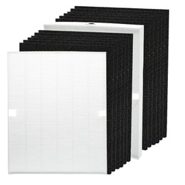 115115 Replacement Filters Compatible with Winix PlasmaWave Air Purifier C535 5360 5360-2 5500 5500-2 6360 6360-2 P360 AM90 9000 5000 5000B C909 9800, 2 True HEPA Filter + 12 Carbon Pre-Filters