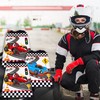 12 Pcs Black and White Racing Drawstring Bag Set Cartoon