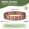 MagEnergy Copper Bracelet for Men, Cross Copper Magnetic Bracelet with