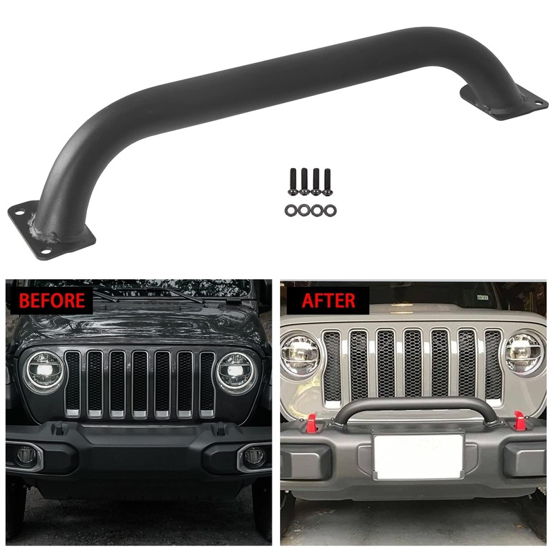KUAFU 3-1/8 Inch Height Brush Guard Compatible With 2018-2023 Jeep