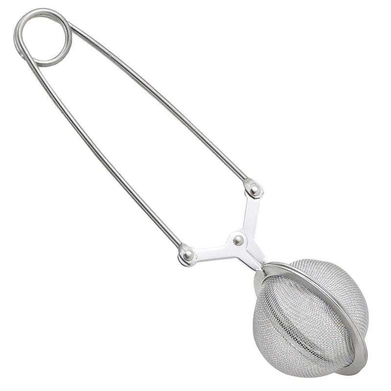 SUNTRADE Handle Stainless Steel Mesh Snap Ball Loose Leaf Tea