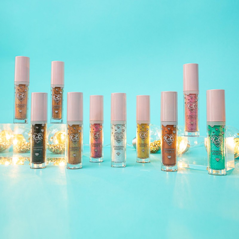 Kimchi Chic, Sombras en crema metálicas con brillos, Diamond Sharts,