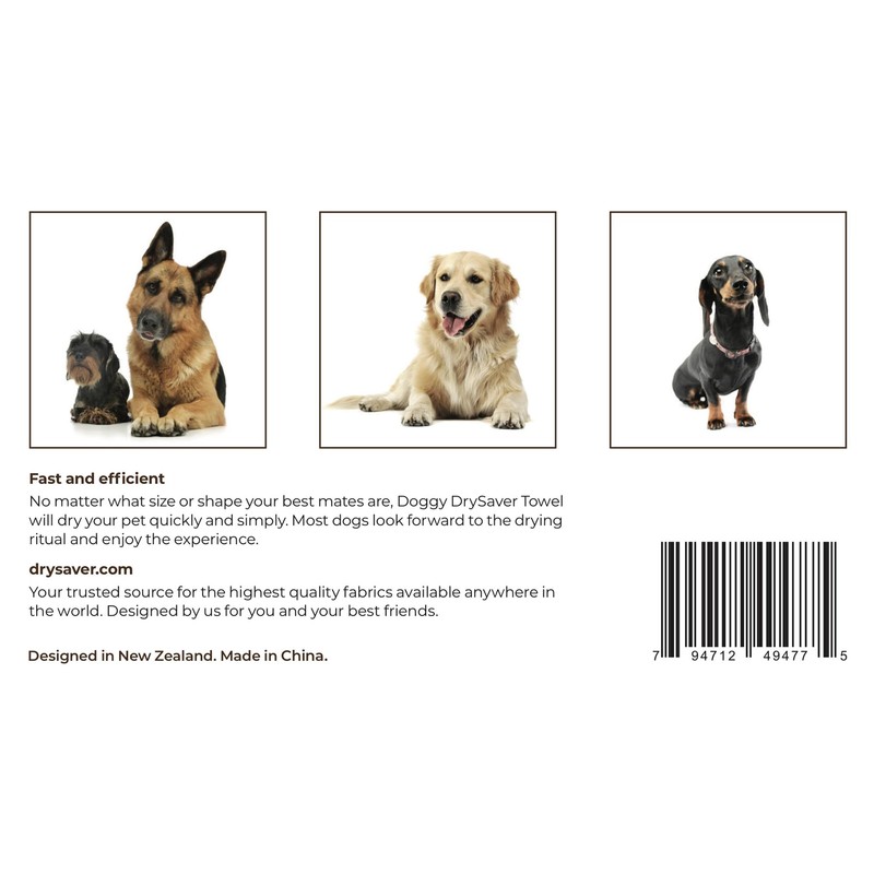Doggy DrySaver Towel - by Rapid Dry Towels - Luxurious