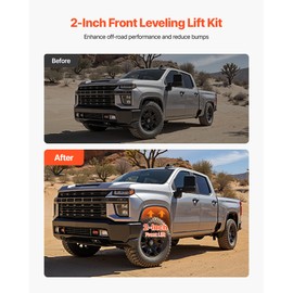 VEVOR 2 Inch Torsion Bar Keys for 2020-2024 Chevy/GMC 2500/3500HD, Front Leveling Lift Kit Heavy-Duty Steel Suspension Level Kit with 4 Bushings, Chassis Leveling Kit Compatible with Chevy and GMC
