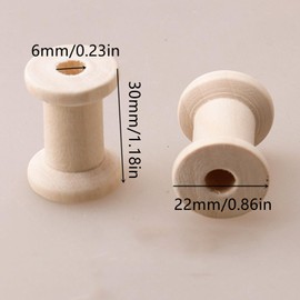 Wooden Spools for Crafts, 10 Pcs