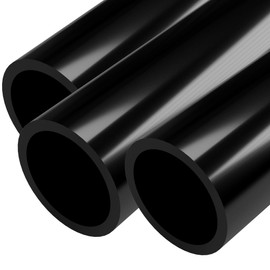 FORMUFIT PVC Pipe, 1-1/2" Size, (1.900" Actual OD) Sch 40 Furniture Grade, Black (40"L x 3-Pack) DIY Structural for Greenhouse, Garden, Dog Agility and Maker Projects - P112FGP-BK-40x3