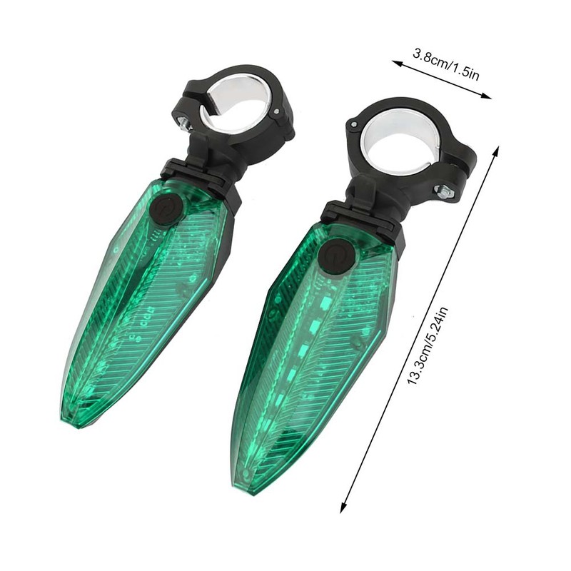 One Pair Waterproof LED Bicycle Handlebar Grips Light Anti thief