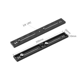 300mm Quick Release Plate for DSLR Cameras, Aluminum Alloy Universal Tripod Mount Plate Secure Locking Compatible with Canon Nikon Sony DSLR and Mirrorless Cameras