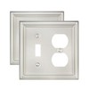 ZILLSEA 2-Pack Combination Toggle/Duplex Wall Plate, Wall Outlet Covers for