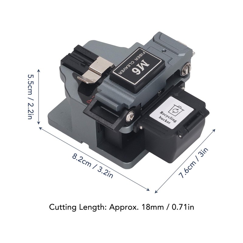 Optical Fiber Cleaver Tool Cutter 60000 Time Cutting High Accuracy