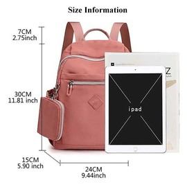 GFM® Womens Nylon Waterpoof Backpack Rucksack - S1-Grey- (NBKP-8532-BH)